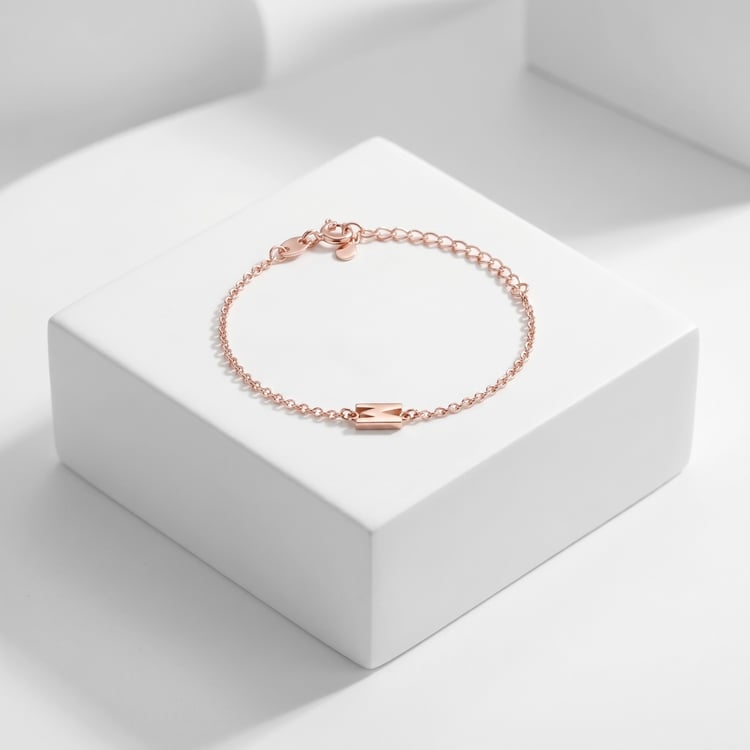 Goldenes Armband mit Buchstaben M Elinn 168613