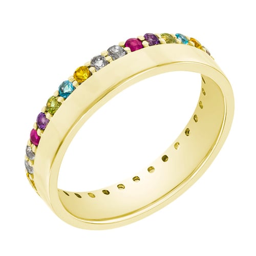 Eternity Ring aus Gold mit Edelsteinen Hevanna