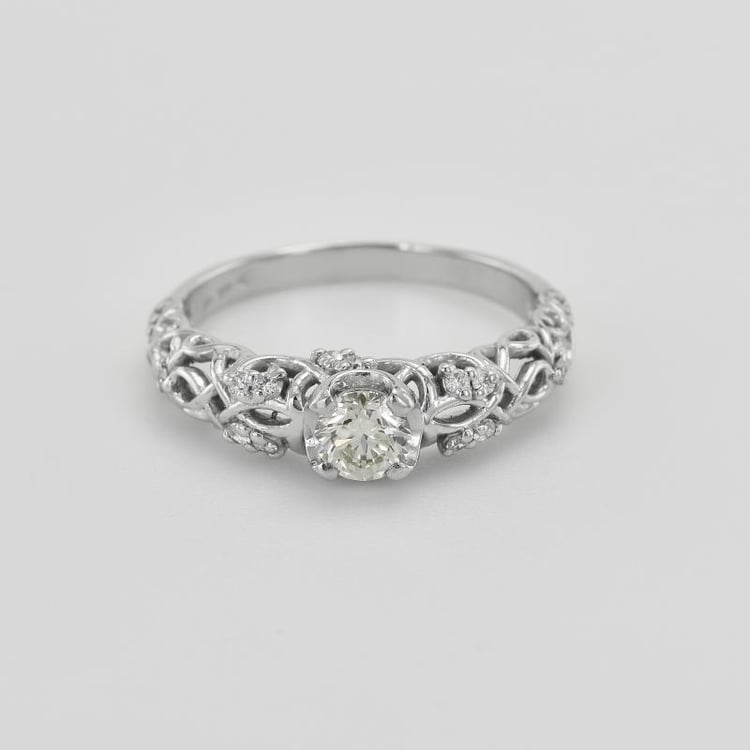 Vintage Verlobungsring in Gold mit Lab Grown Diamanten und Moissanit Chantal 46648