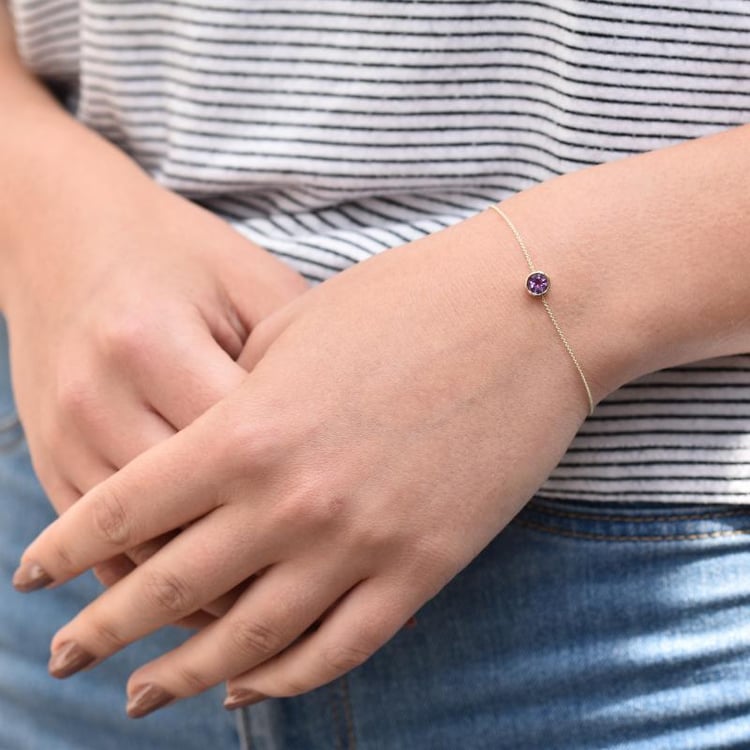 Goldarmband mit Amethyst Arleth 30910