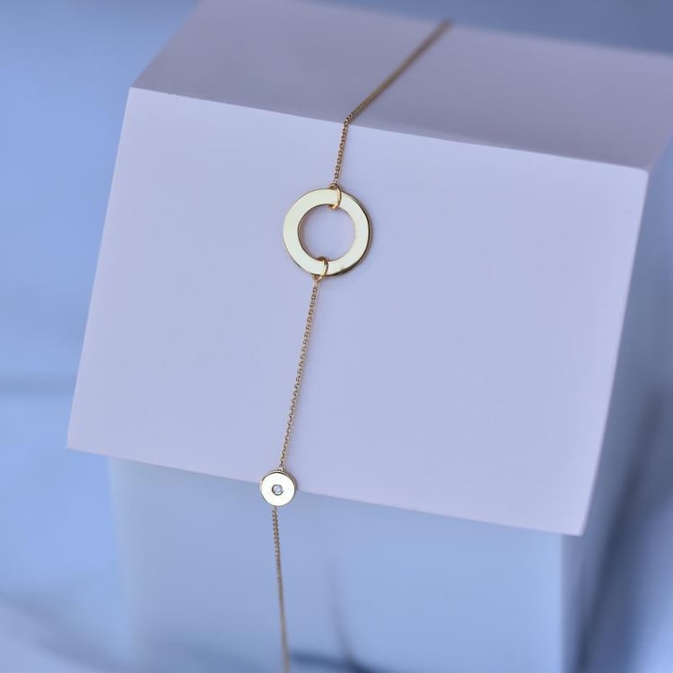 Trendy Armband aus Silber mit einem Diamanten Virginia 103018