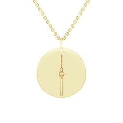 Personalisierter Silberanhänger Berliner Fernsehturm