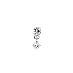 Goldener Piercingstecker mit Zirkonia Dyre