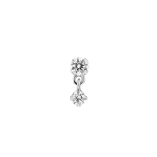 Goldener Piercingstecker mit Zirkonia Dyre