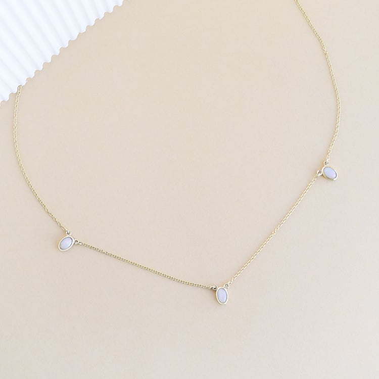 Kette mit weißen Opalen Juuso 95741