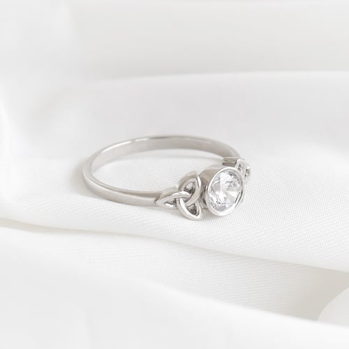 Geflochtener goldener Ring mit Diamanten Lorey