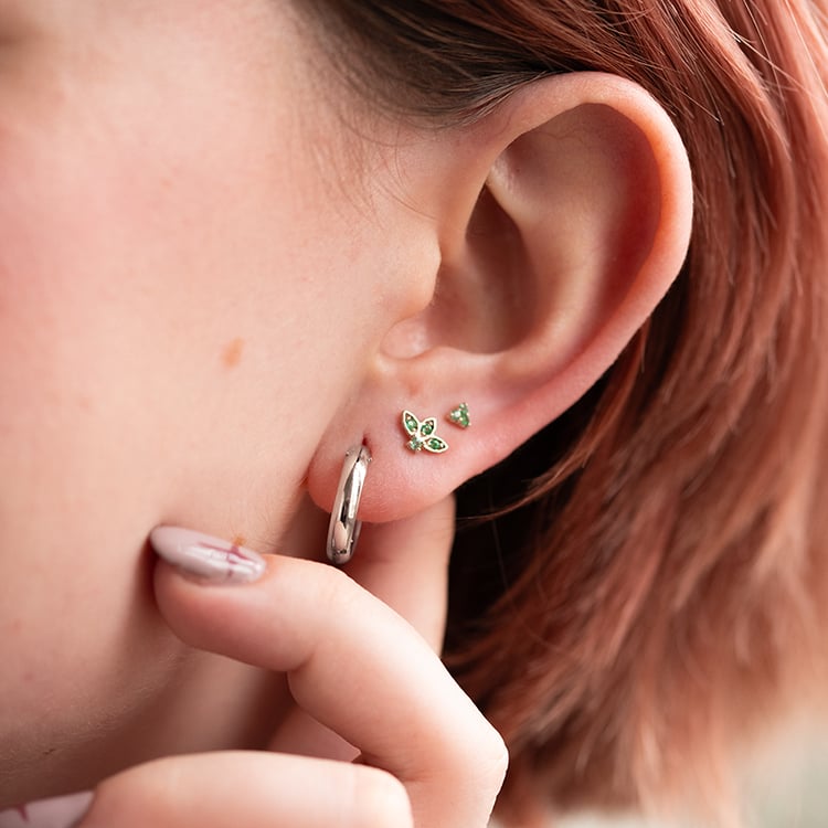 Goldene runde Ohrringe Dorian 138493