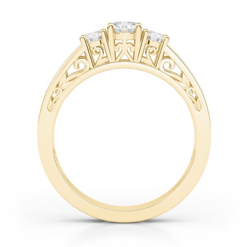 Vintage Verlobungsring mit drei Diamanten Lariah