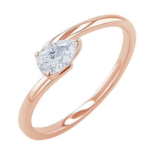 Unkonventioneller Verlobungsring mit einem Lab Grown Diamanten Hazel