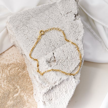 Silbernes Figaro Armband 21 cm