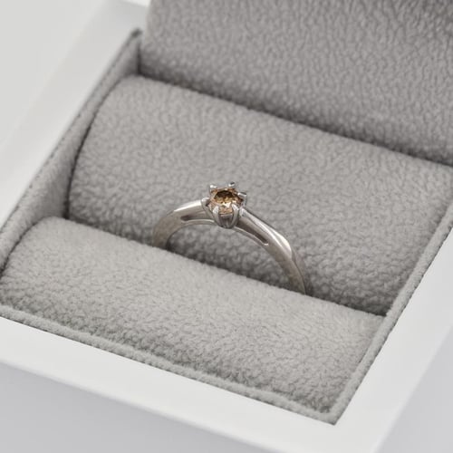 Verlobungsring mit Champagner Diamant Sati