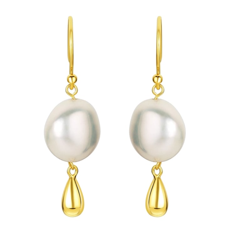 Vergoldete Perlenohrringe Jenifer