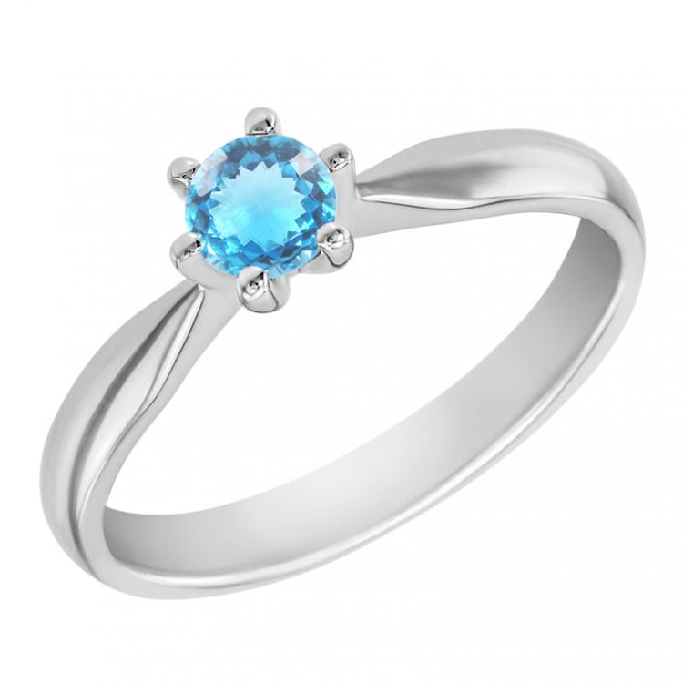 Romantischer Verlobungsring mit einem Schweizer Topas Iravan