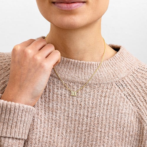Silberne Halskette mit Diamant Engelszahlen