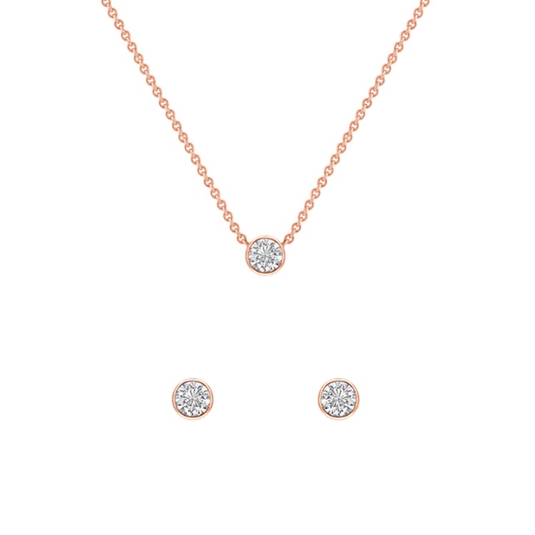 Minimalistisches Set aus Diamantschmuck Misu 147345