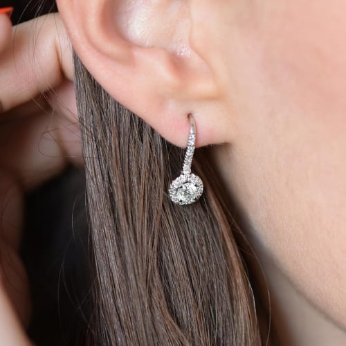 Diamantohrringe mit GIA zertifizierten Diamanten Rochi