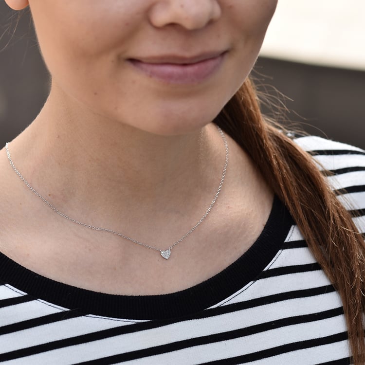 Kette in Herzform und Diamanten Maree 42134