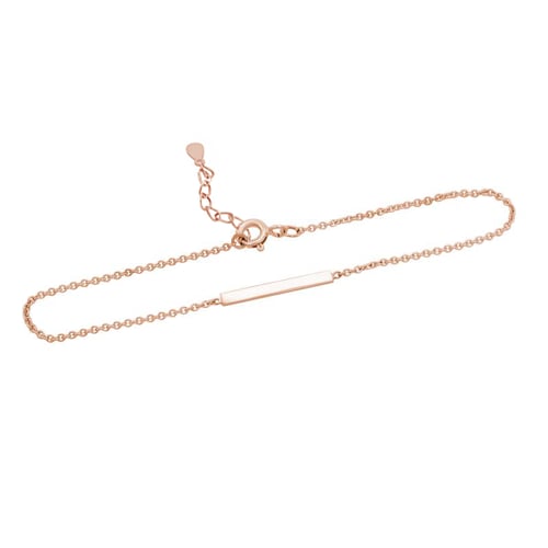 Silbernes minimalistisches Armband Bar