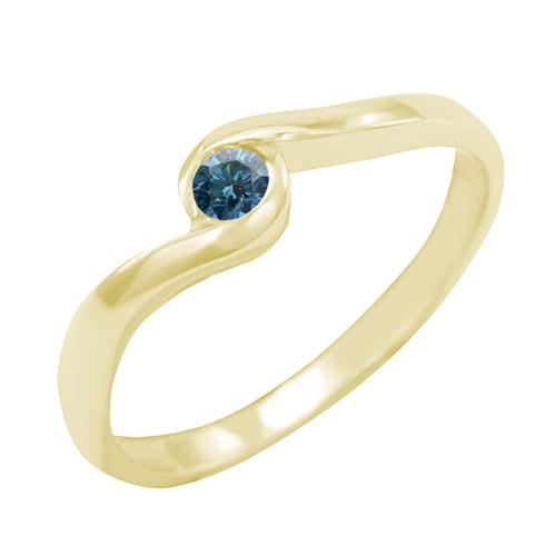Verlobungsring mit blauem Diamant Zanzo