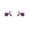 Lila Cluster Ohrringe mit Amethysten und Edelsteinen Kerrie