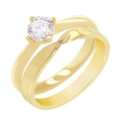 Ringset mit einem Diamant Ihrer Wahl Modeste