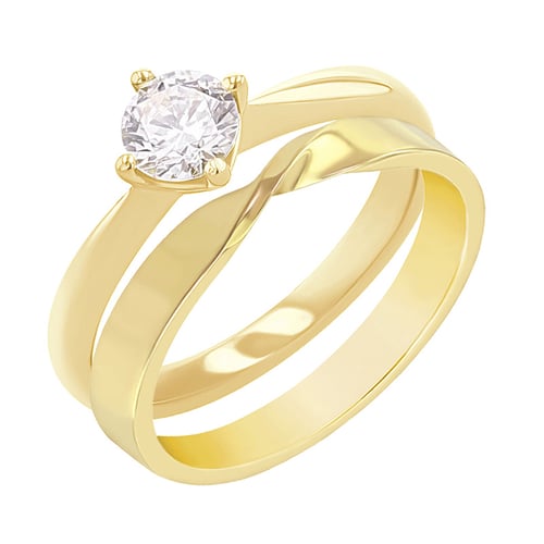 Ringset mit einem Diamant Ihrer Wahl Modeste