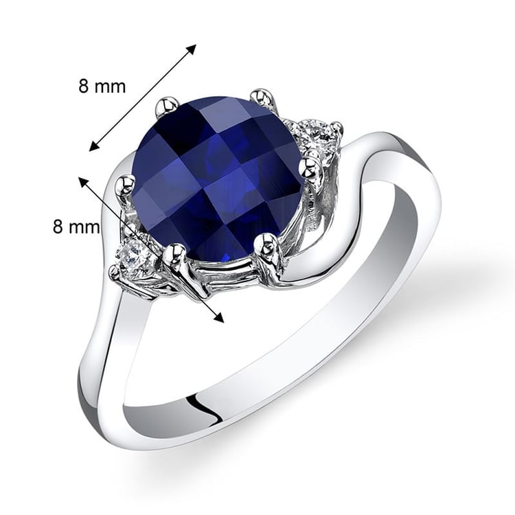 Saphir und Diamanten im Goldring Eliza 28075