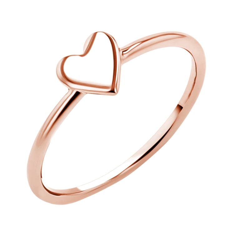 Minimalistischer Goldring mit Herz Ottilie