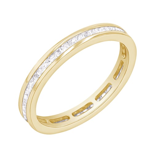 Eternity-Ring mit Diamanten und Ring im Komfort-Stil Mirica