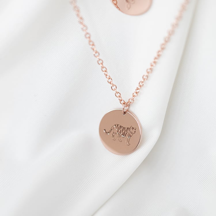 Personalisierter Halskette mit chinesischem Tierkreiszeichen 135061