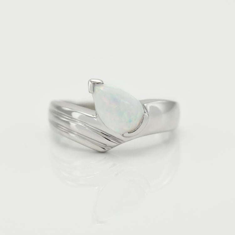 Silberring mit weißem Opal Siewa 15451