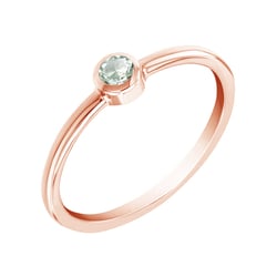 Minimalistischer Goldring mit grünem Saphir Emilien