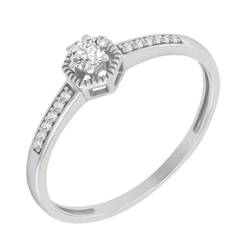 Ring mit seitlichen Diamanten Plautine
