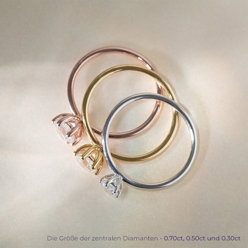 Verlobungsring mit einem Diamanten Birdie