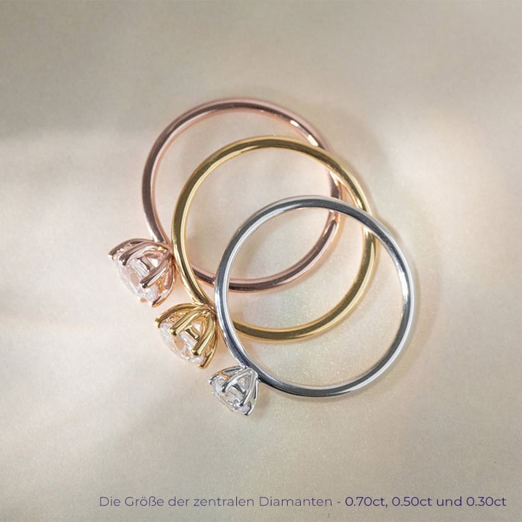 Verlobungsring mit einem Diamanten Birdie 120647