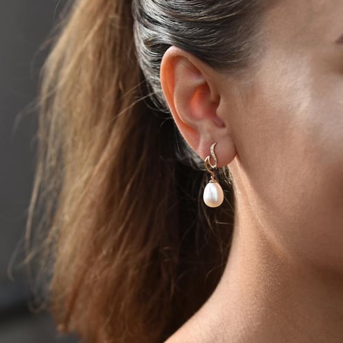Ohrringe mit Perlen und Diamanten Gadin