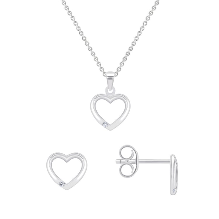 Schmuckkollektion aus Gold in Herzform mit Diamanten Monroe 66395