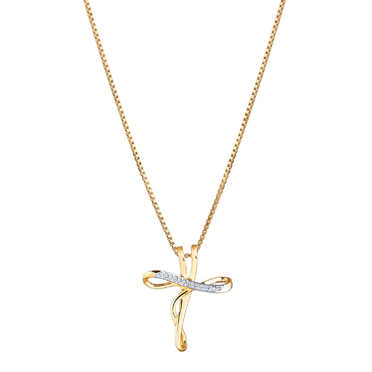 Goldenes Kreuz mit Diamanten Loriana