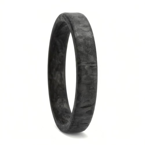 Flache Eheringe aus Carbon mit Diamant Jae