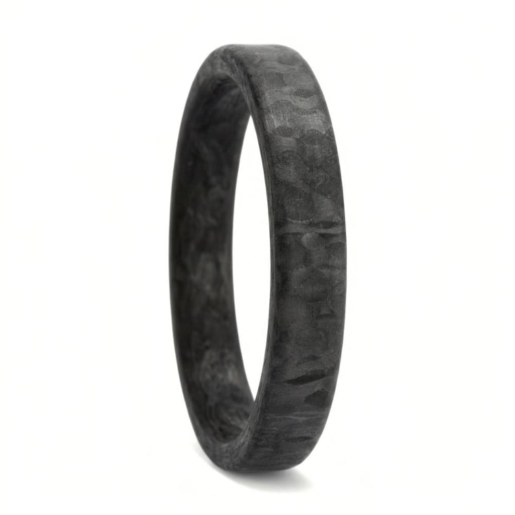 Flache Eheringe aus Carbon mit Diamant Jae 166630