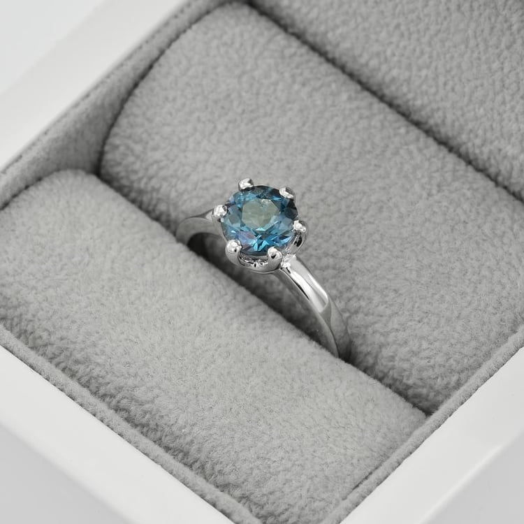 Topas in Platin Ring 39065