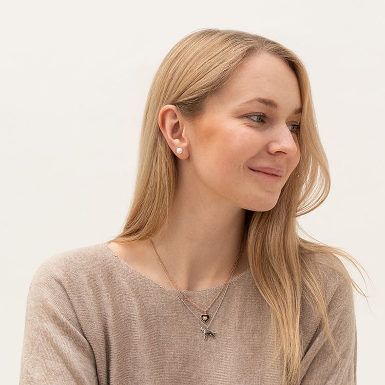 Silberner Anhänger in Form eines Hundes mit Gravur Labrador Retriever 98612