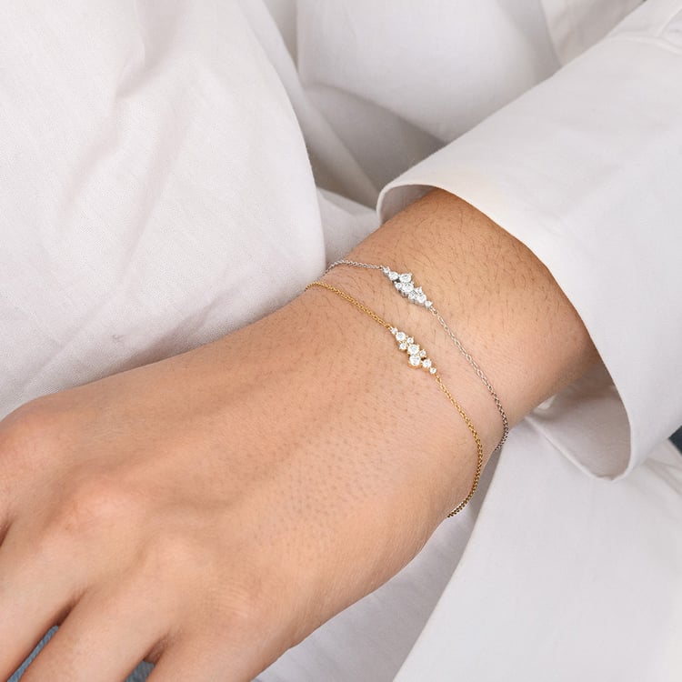 Minimalistisches cluster Armband mit Lab Grown Diamanten Kianna 160721