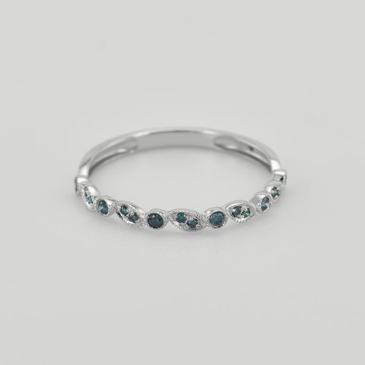 Ring aus Gold mit blauen Diamanten halbbesetzt Sango 38586