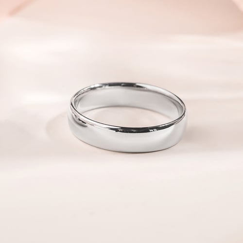 Abgerundete Platin-Eheringe Ebie
