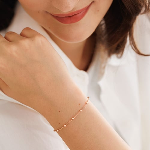 Silbernes Armband mit Kugeln 18 cm