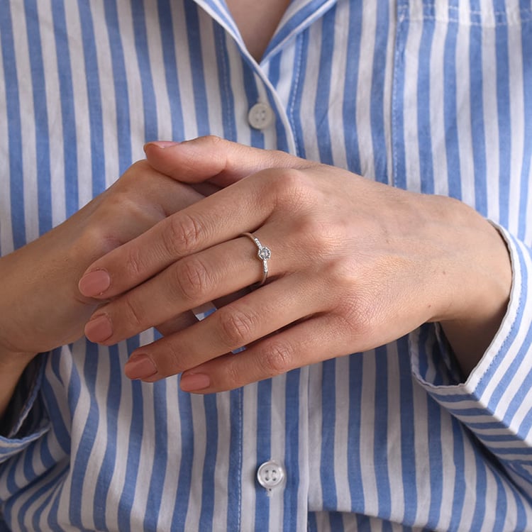 Ring aus Gold mit einzigartigem Salt and Pepper Diamanten Zamiel 68071