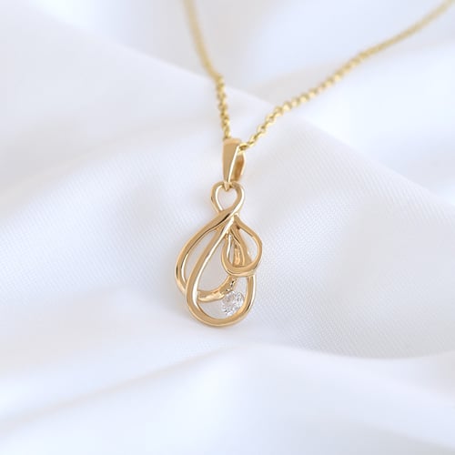 Eleganter Anhänger aus Gold mit Diamant Danyil