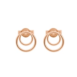 Goldene Ohrstecker mit zwei Ringen Signife