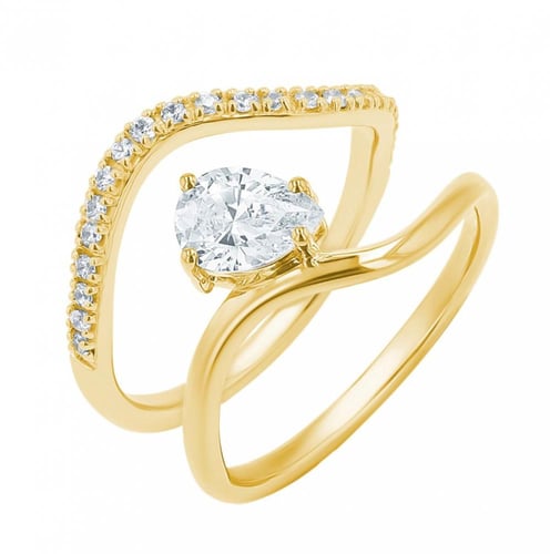 Romantisches Verlobungs-Set mit Lab Grown Diamantringen Emmy